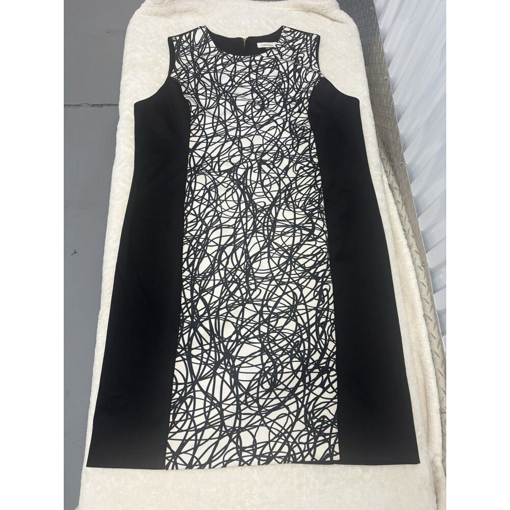 Calvin Klein Sheath Dress Plus18W Zipper Bodycon KneeLength Sleeveless RoundNeck